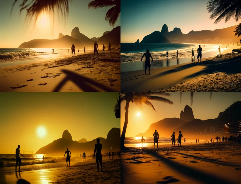IA Imagine Generante Boemia - Praias do Rio ao entardecer -  Rio de Janeiro por Alisson Borges para o zoomradios.com